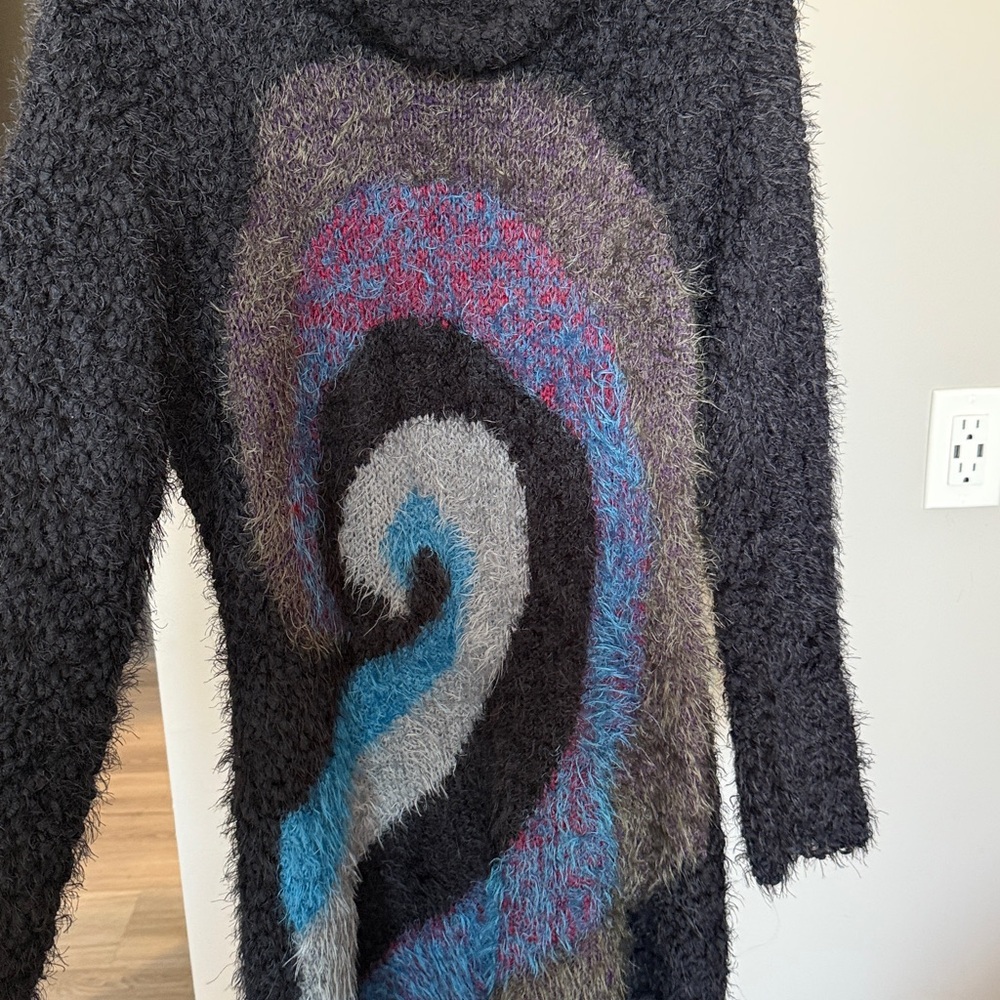 Cozy Multicolor Fuzzy Sweater from dolcezza - Picture 3 of 4